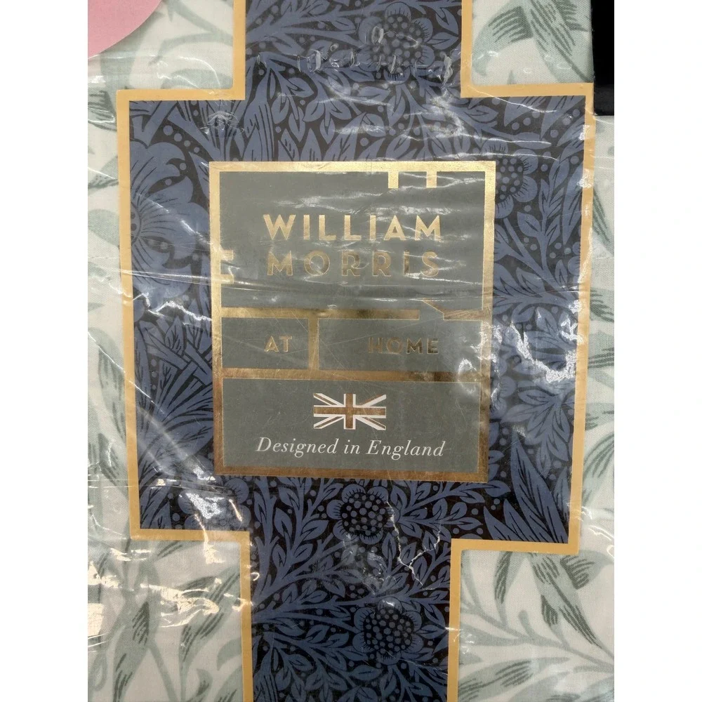 William Morris At Home Sheet Set KING Soft Mineral Willow Bough Cotton Percale
